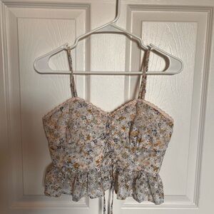 Floral Tank Top Cropped